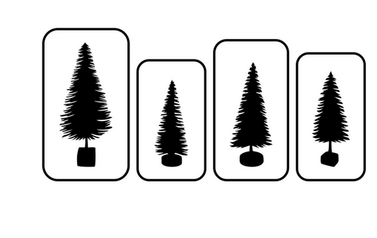 4 Set Bottle Brush Trees - JRV Stencil