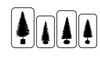 4 Set Bottle Brush Trees - JRV Stencil