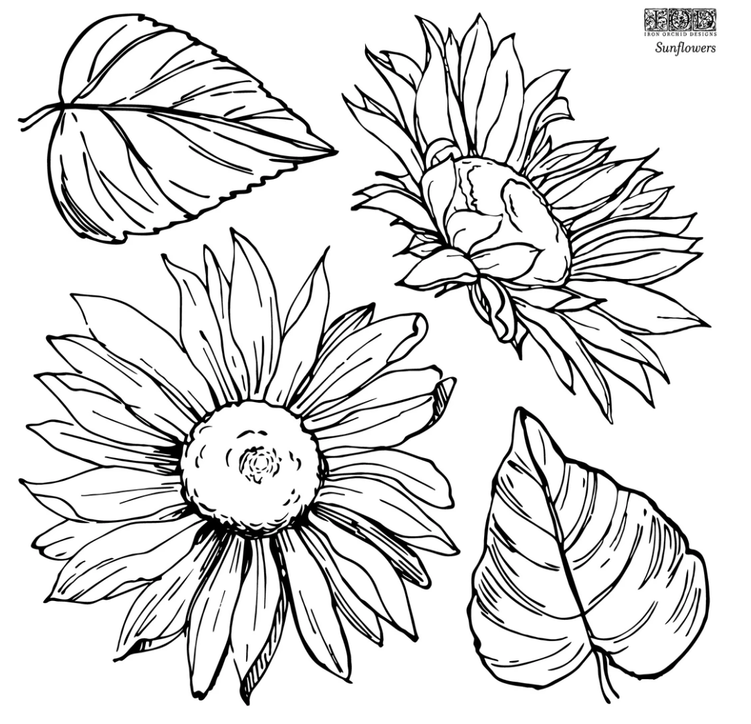 Sunflower IOD Stamp