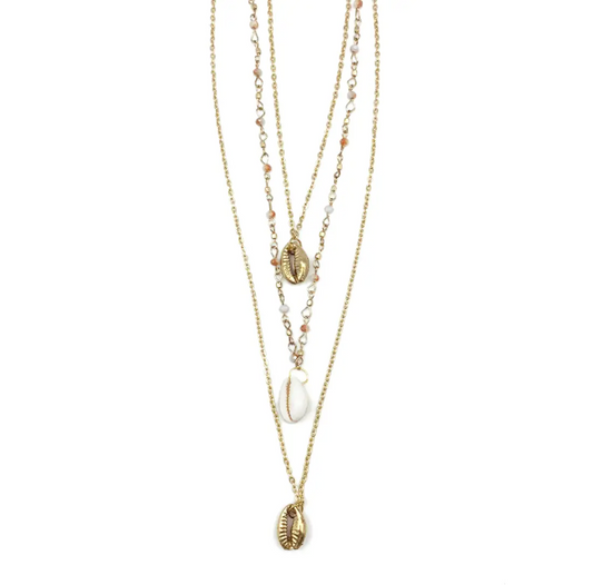 3 Layer Shells Necklace