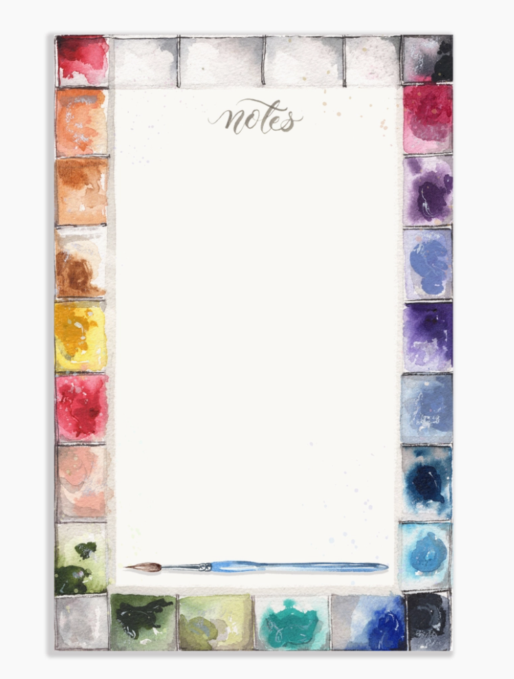 Watercolor Paint Palette Notepad