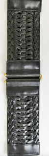 Leather Look Elastic Braided Belt