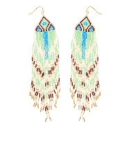 Long Drop Tassel Earrings