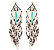 Long Drop Tassel Earrings