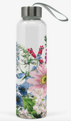Floral Glass Water Bottle