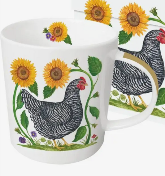 Hen on a Mug