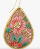 Pretty Pink Embroidered Earrings