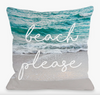 Beach Please Bright Wave Pillow