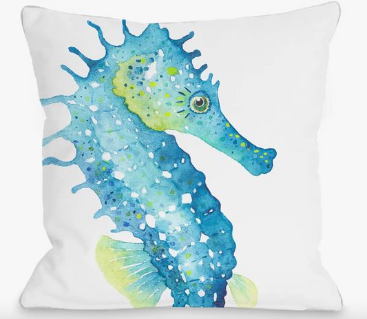 Oversized Seahorse Pillow