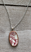Broken Plate Oval Necklace-Red