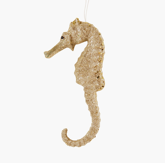 Glittery Seahorse Ornament