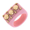Pink Honor Studded Resin Ring