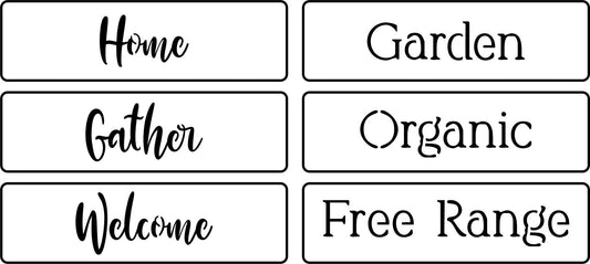 Home Word Pack - JRV Stencil
