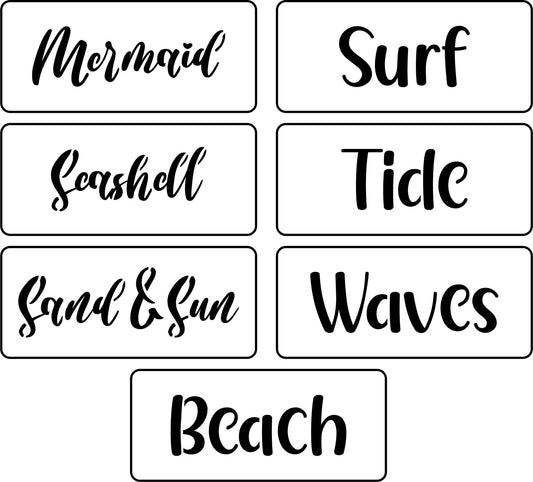 Ocean Words Pack - JRV Stencil