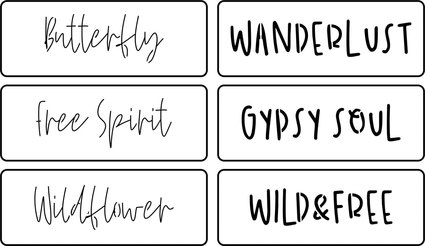 Outdoor Words Pack - JRV Stencil