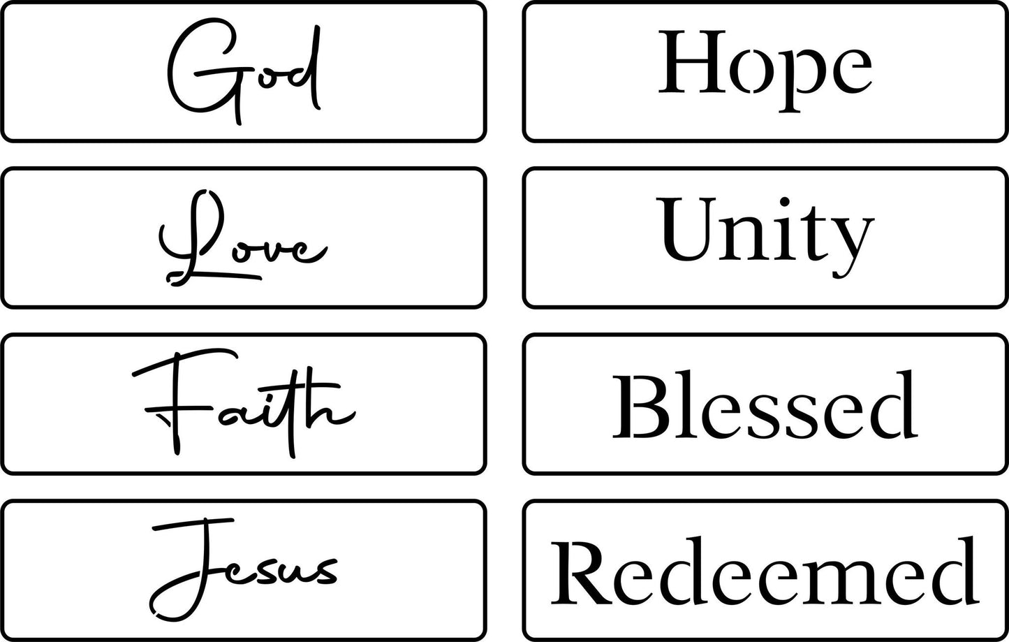 Religious Words Pack - JRV Stencil