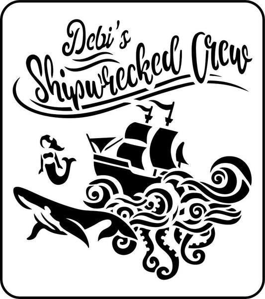 Shipwrecked Crew Stencil